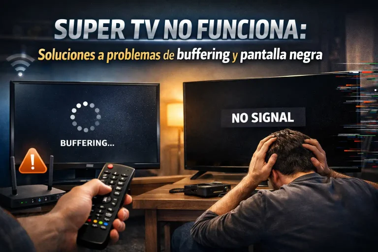 Super TV no funciona: Soluciones a problemas de buffering y pantalla negra.